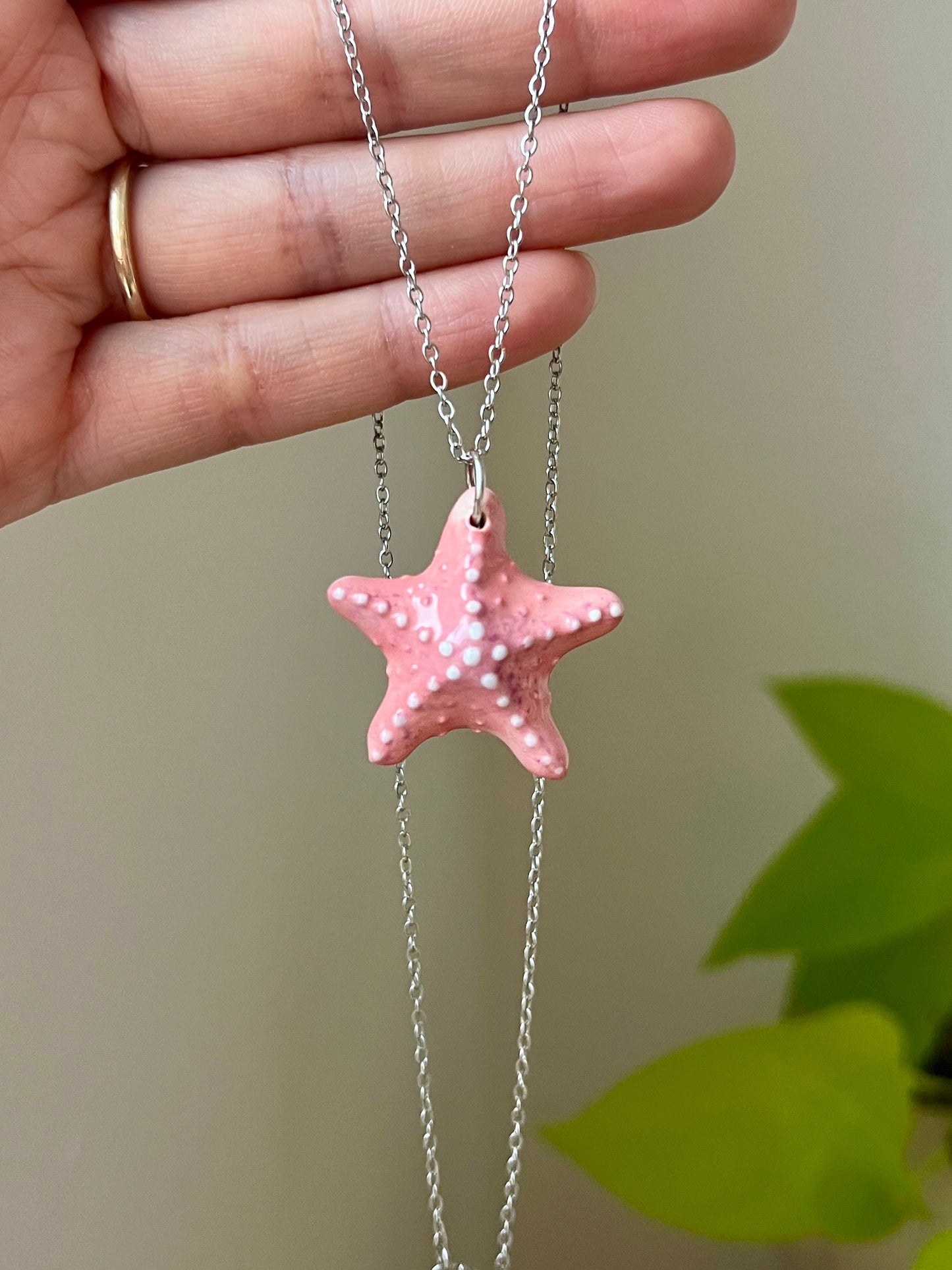 Large Starfish Necklace - Stainless Steel