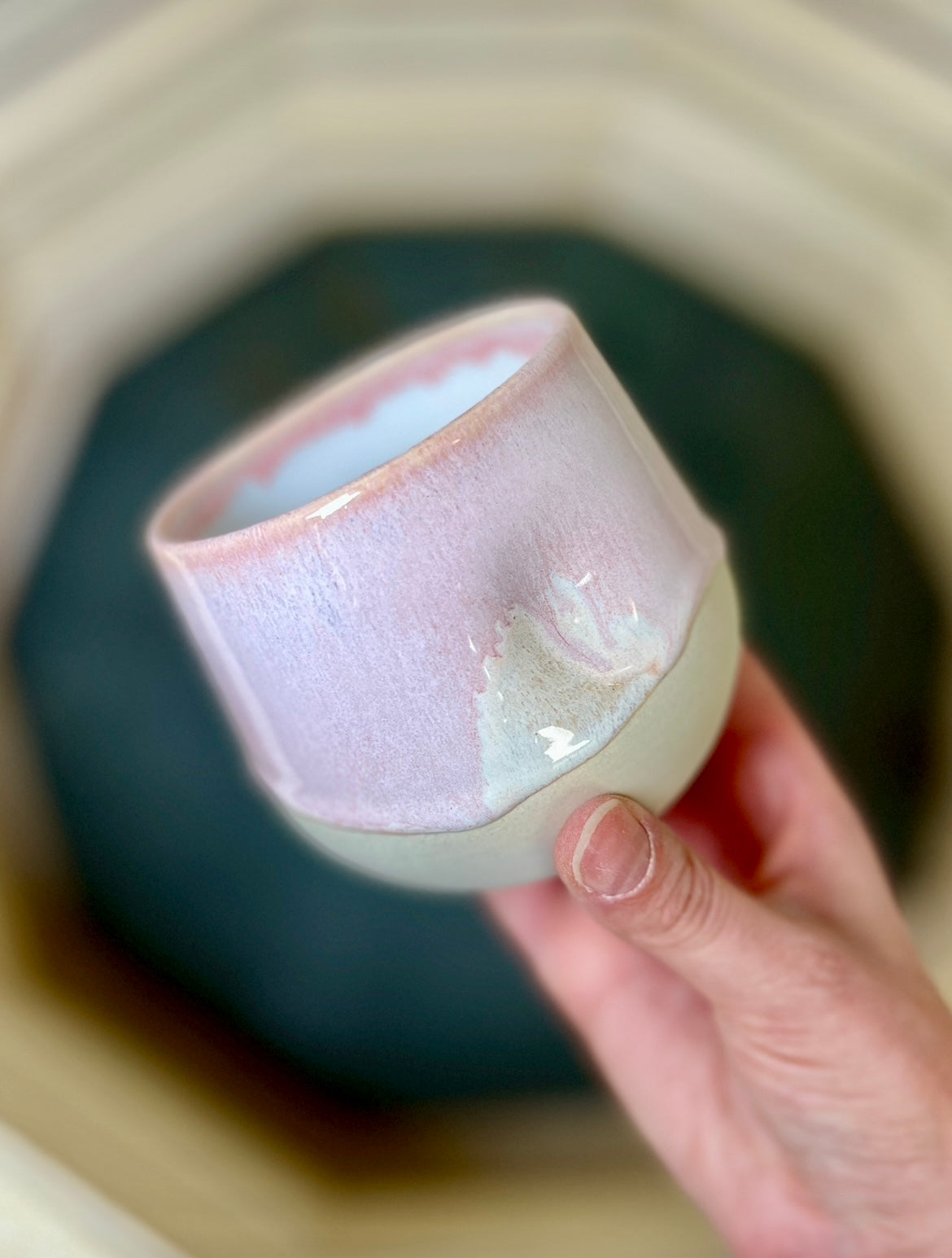 Pastel Pink Cup with sand dollar inside (11oz)