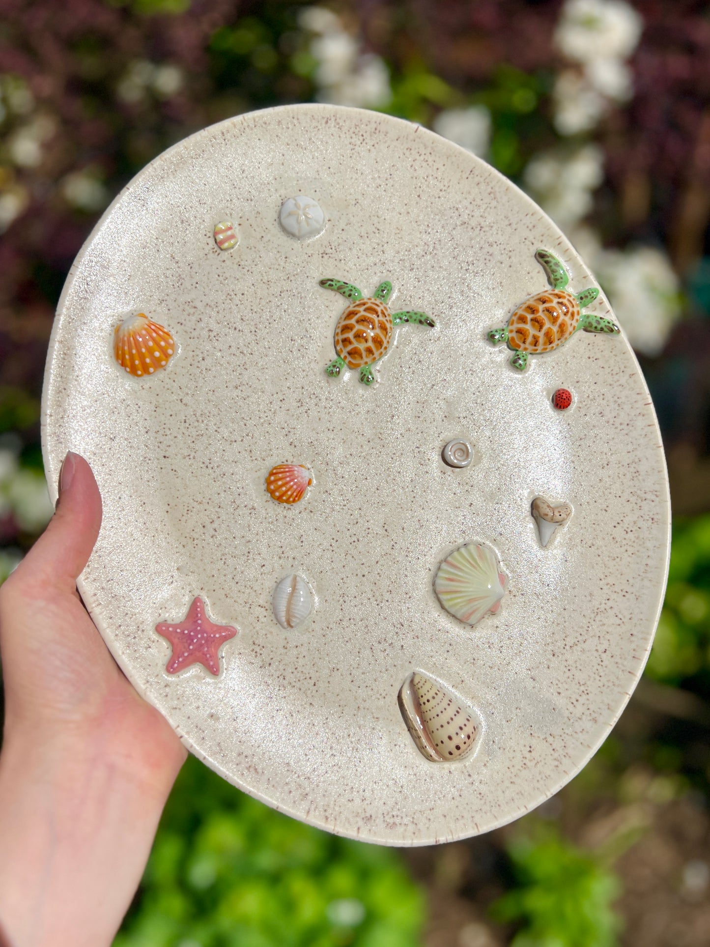 Sandy Ocean Treasures Platter (L 12.5")