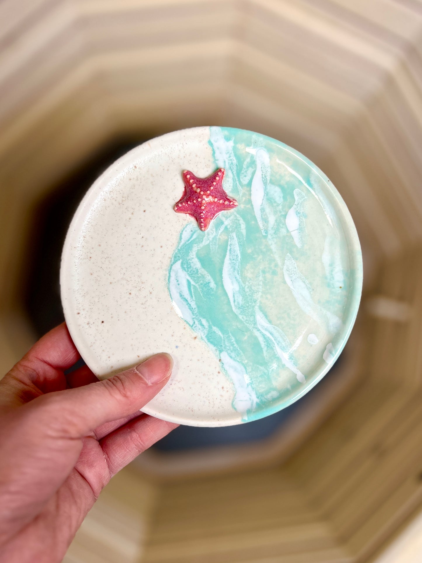 Seashore Trinket Dish (5.5" D)