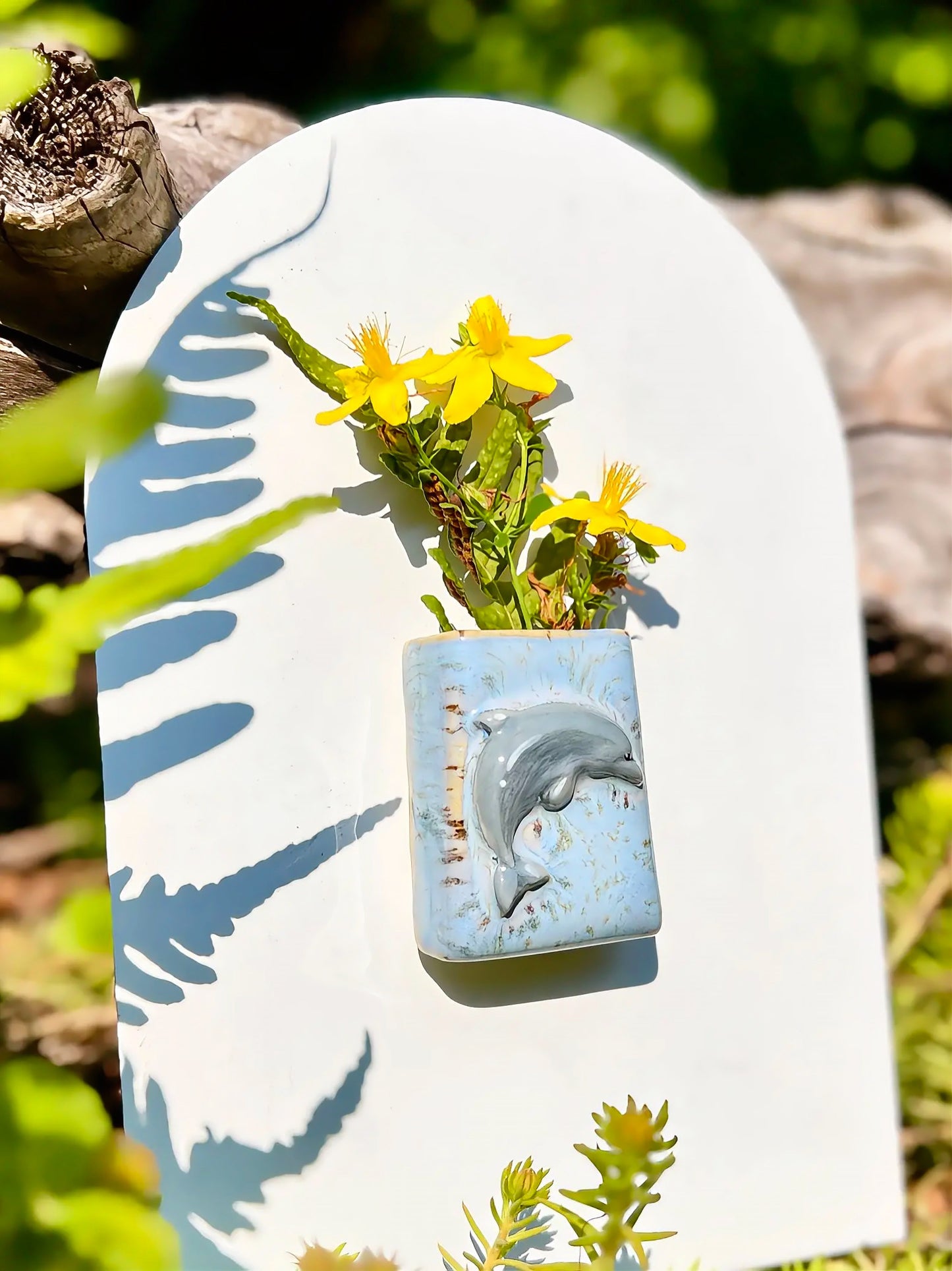 Dolphin Vase Fridge Magnet