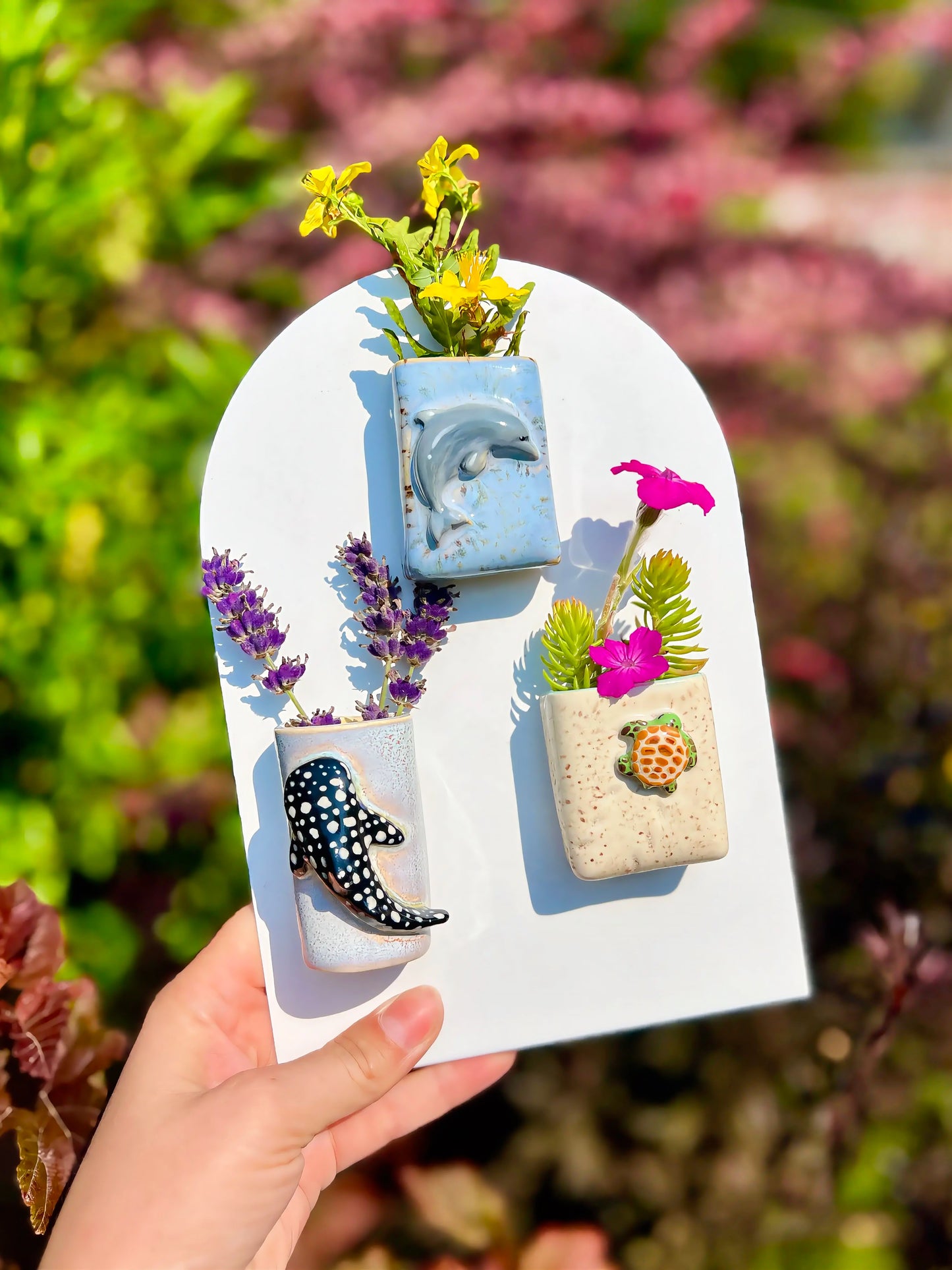 Dolphin Vase Fridge Magnet