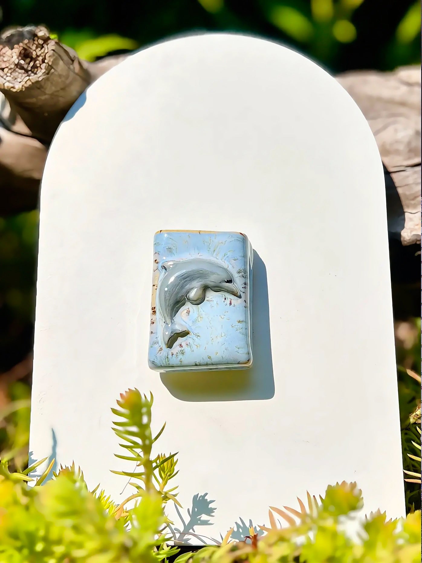 Dolphin Vase Fridge Magnet