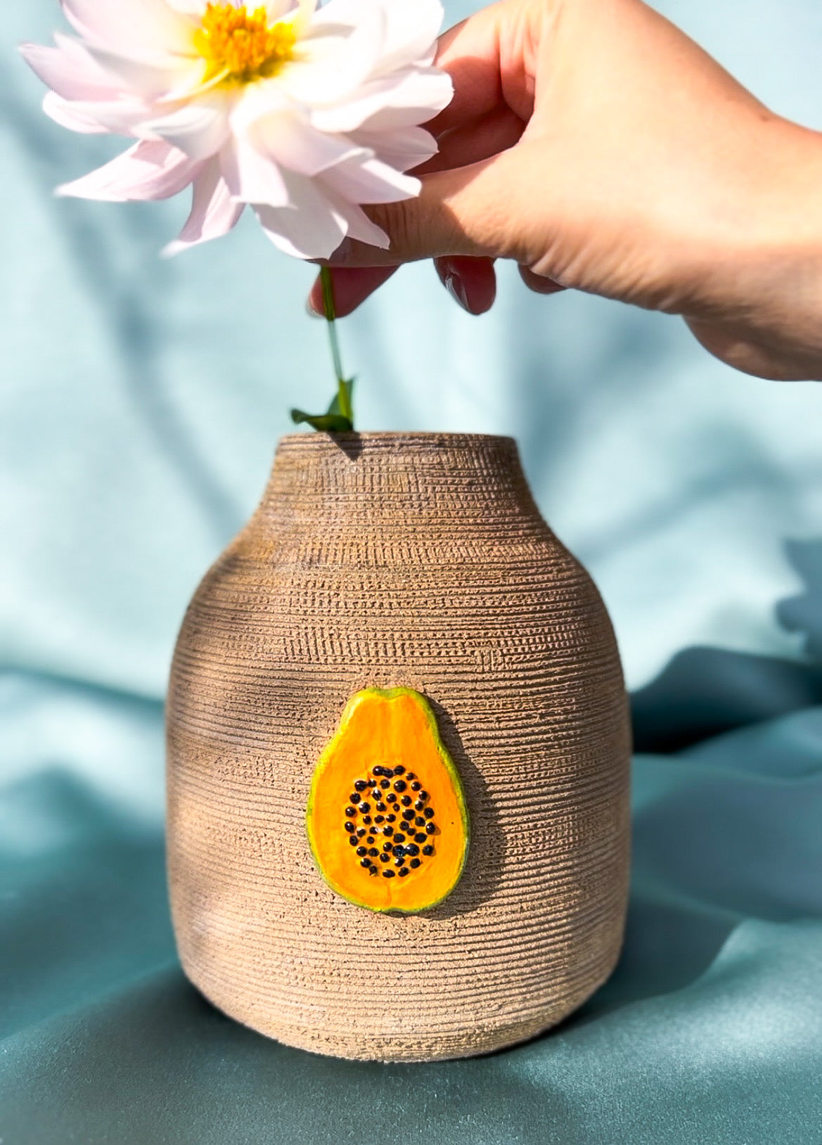 Burlap Papaya Vase