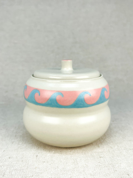 Hand Painted Sunset Wave Watching Jar