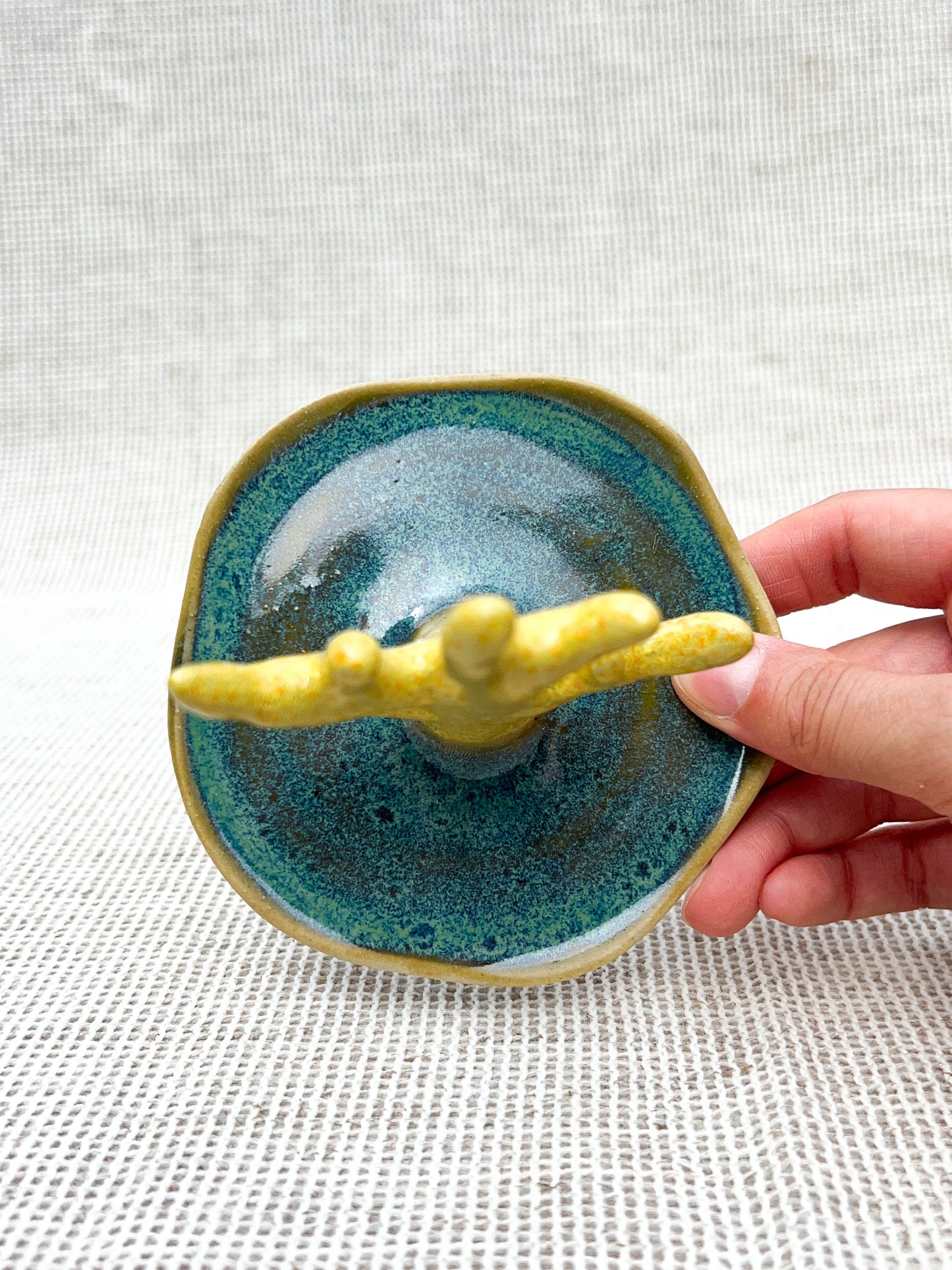 Coral Ring Holder - Yellow