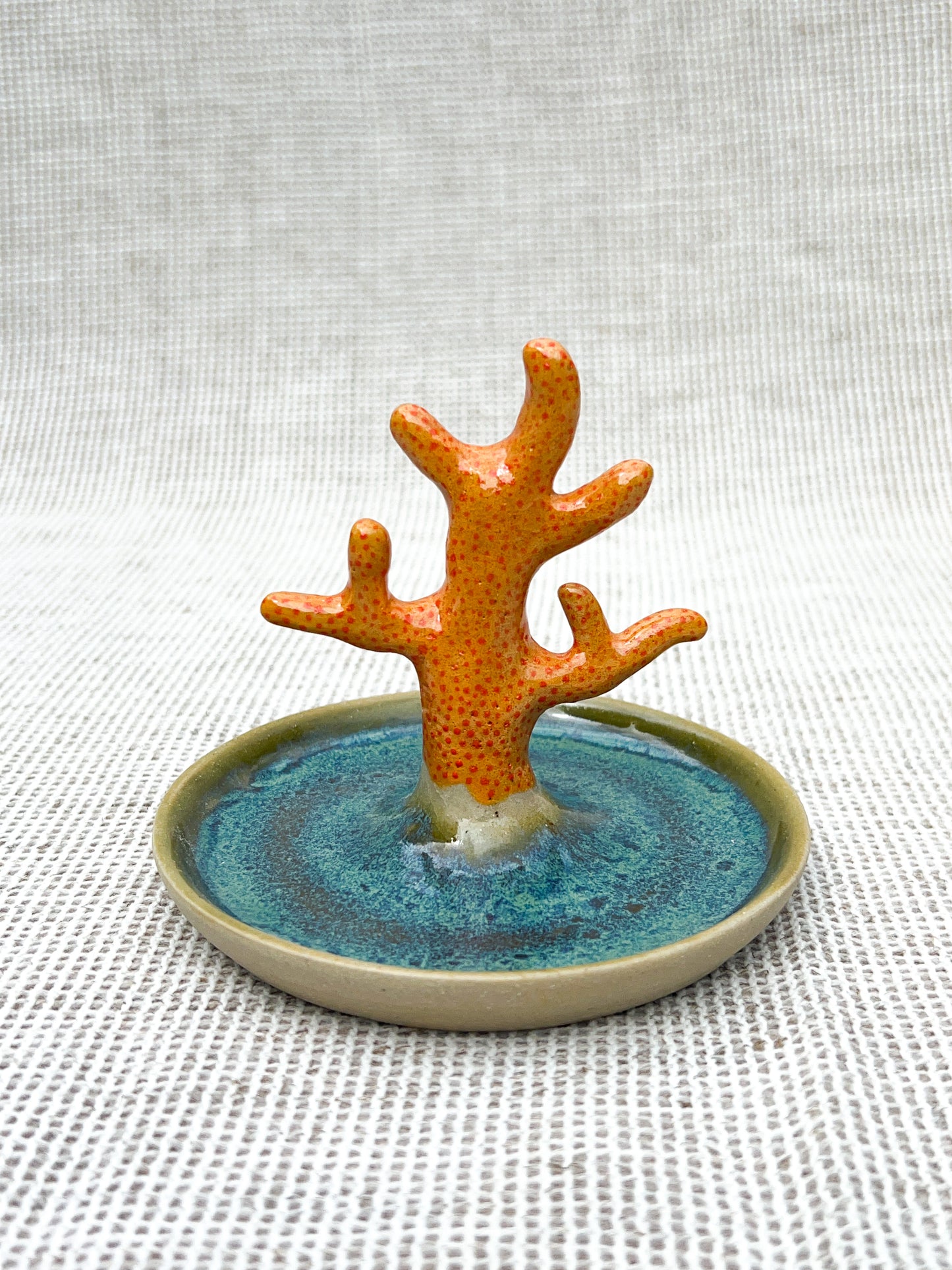 Coral Ring Holder - Orange